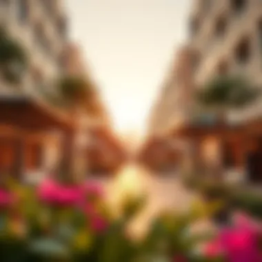 Community amenities surrounding the Obaidullah Building, such as parks and retail spaces