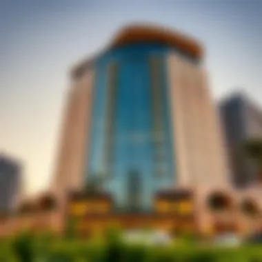 Modern Architectural Marvel of Obaidullah Building Stunning facade of the Obaidullah Building showcasing modern architecture