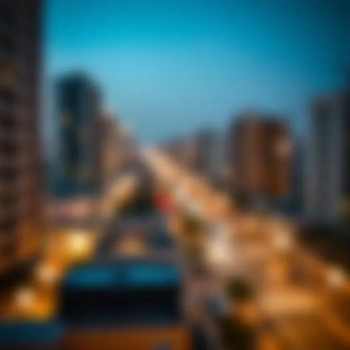 Map showcasing prime neighborhoods for one-bedroom properties in Dubai