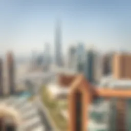 Stunning skyline view of Dubai with one-bedroom apartments