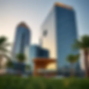 Stunning facade of Opal Business Center showcasing modern architectural design