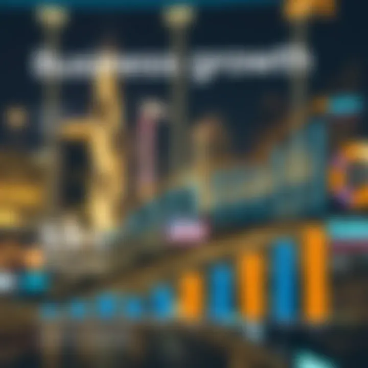 Business Growth Statistics in Dubai An infographic representing key statistics on business growth in Dubai