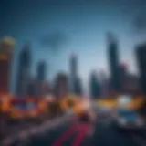 Vibrant Dubai Skyline A vibrant skyline of Dubai showcasing modern architecture