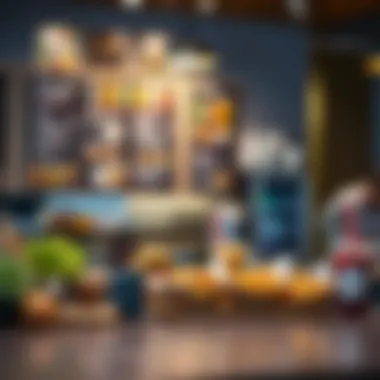 Diverse Menu Selection for Cafés Trendy food and beverage offerings displayed on a counter