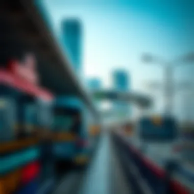 Public transport connectivity featuring metro and bus services at Rashidiya