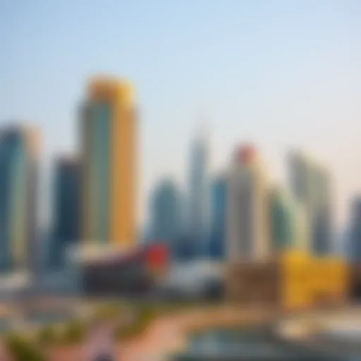 Iconic skyline of Dubai showcasing diverse architectural styles