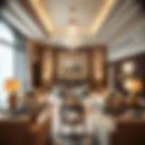 Luxurious lounge interior showcasing opulent decor