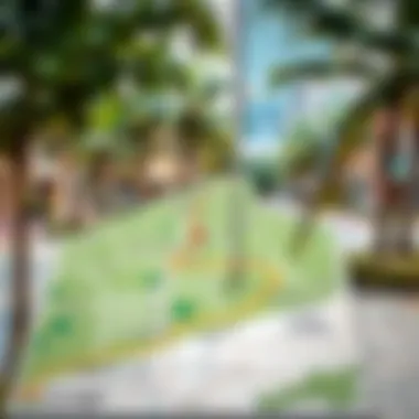 Map highlighting accessibility routes to Sobha Creek Vistas