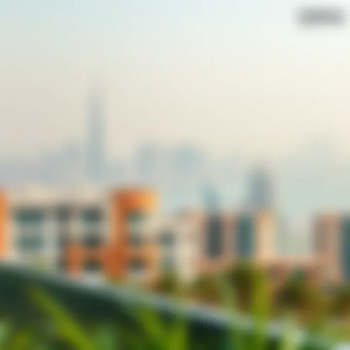 Panoramic view of the Dubai skyline from Sobha Creek Vistas