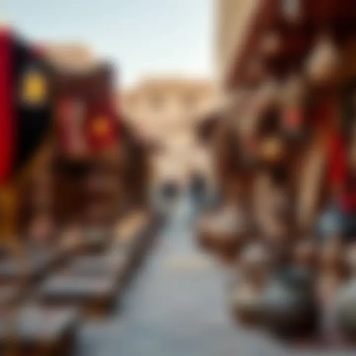 Cultural Treasures at Souk Al Marfa Cultural artifacts and local crafts available for sale within Souk Al Marfa