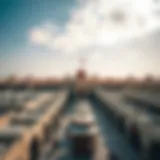 Aerial view of Souk Al Mina showcasing its architectural beauty
