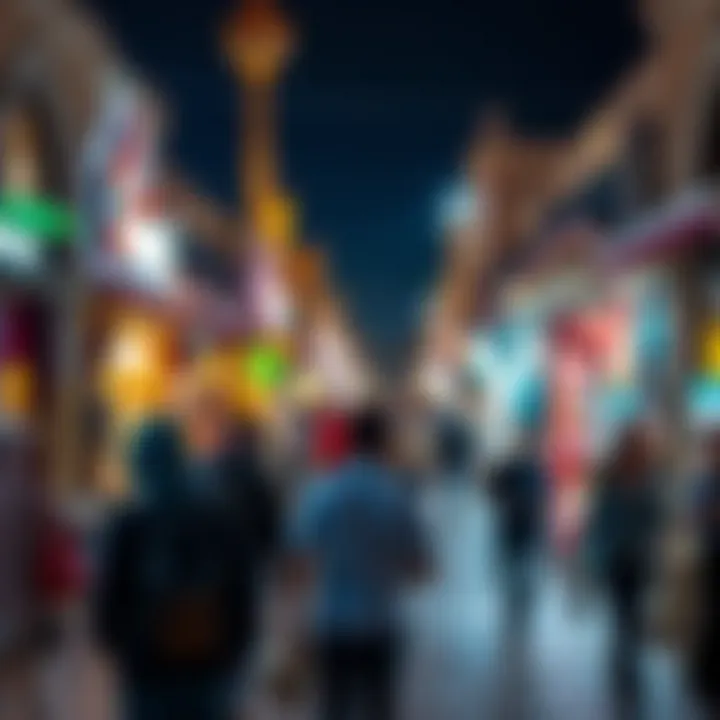 Vibrant Atmosphere at Souk Al Mina Visitors engaging in the lively atmosphere of Souk Al Mina