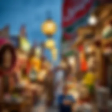 Market Stalls of Souk Al Mina Vibrant market stalls filled with local crafts and goods