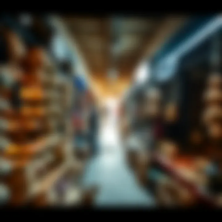 Interior shot of traditional market stalls filled with unique products