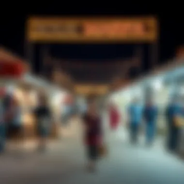 Visitors enjoying the vibrant atmosphere of Souk Marfa