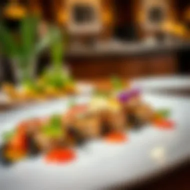 Artfully presented gourmet dish showcasing local ingredients