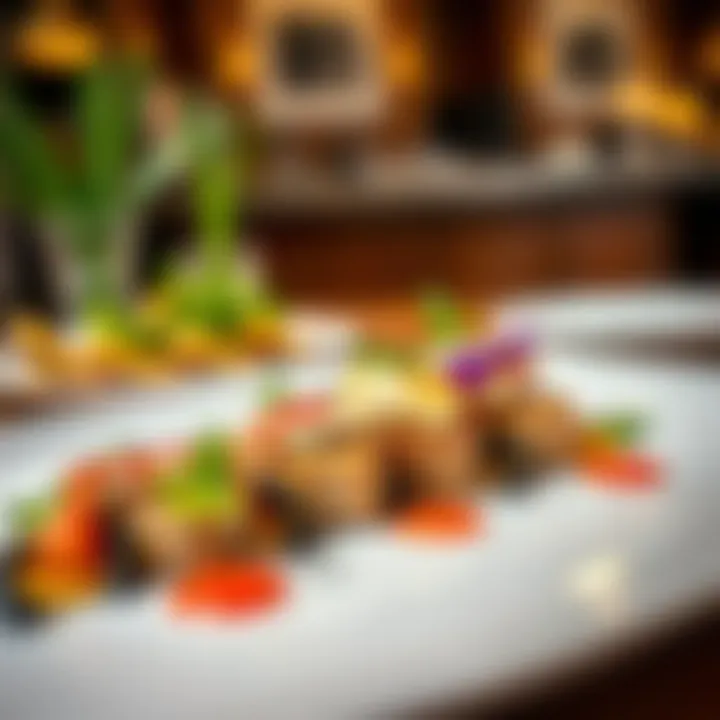 Artfully presented gourmet dish showcasing local ingredients