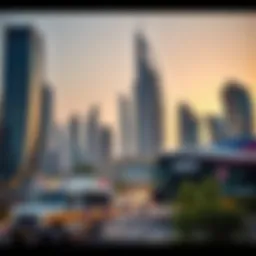 Stunning skyline of the DIFC area showcasing modern architecture