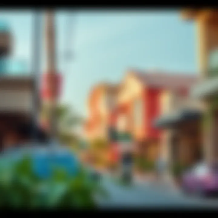 Vibrant neighborhood scene highlighting local amenities and lifestyle