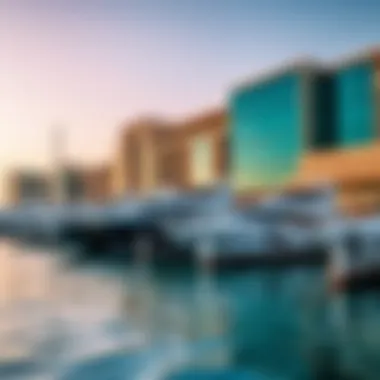 Modern Marina Facilities and Yachts Modern marina facilities and yachts at Dubai Harbor Creek