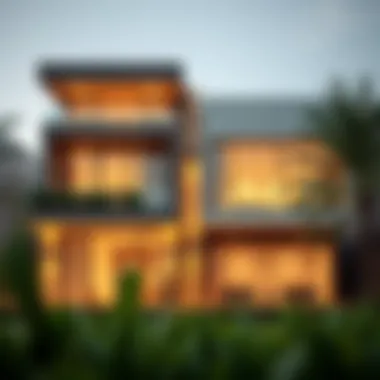 Architectural facade of Tameem House showcasing modern design