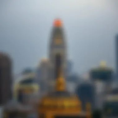 Panoramic view of Deira with the Juma Al Majid Building as a focal point