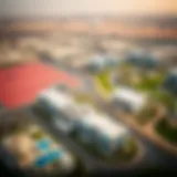 Aerial view showcasing the Dubai Silicon landscape with modern architecture