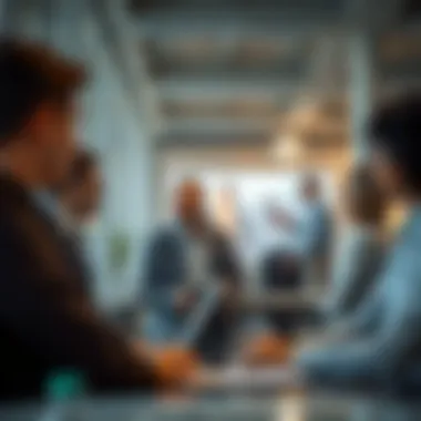 Business professionals engaging in collaboration within Dubai Silicon