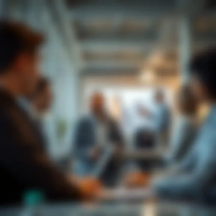 Business professionals engaging in collaboration within Dubai Silicon