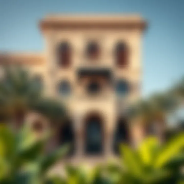 Architectural details of a residential building in Al Bateen Gardens