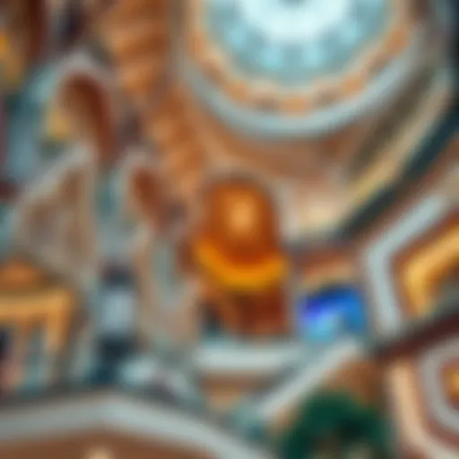 Architectural detail of Dubai Mall showcasing intricate design elements