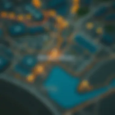 Strategic Location Map of Meydan Dubai Map showing the strategic positioning of Meydan within Dubai