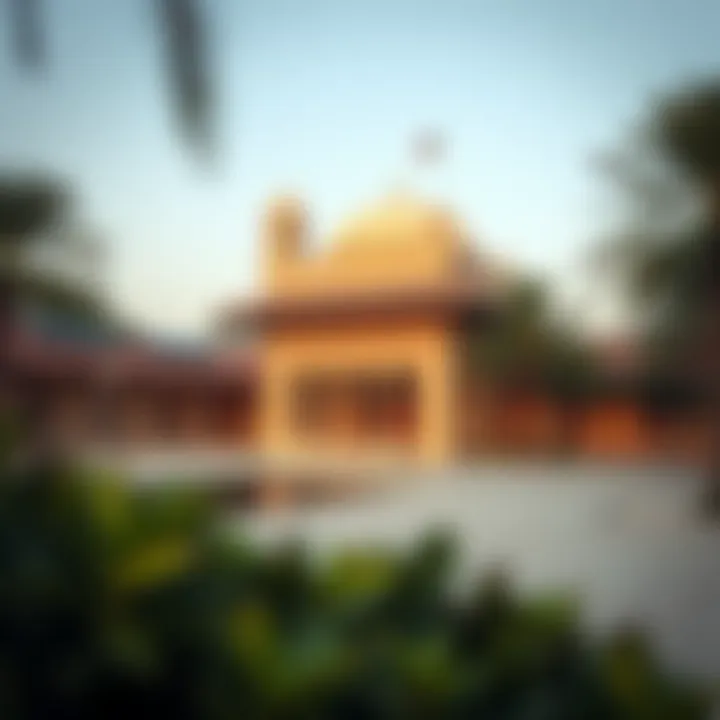 A peaceful cultural site in Dubai with beautiful architecture