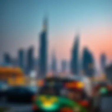 Dubai Skyline Showcasing Real Estate Developments Dubai skyline showcasing real estate developments