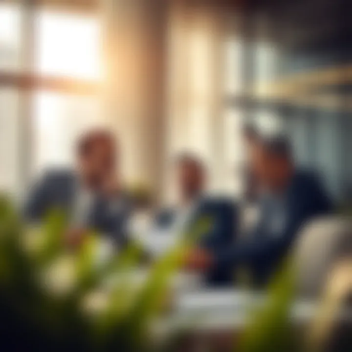 Investors Analyzing Real Estate Market Trends Investors analyzing real estate market trends