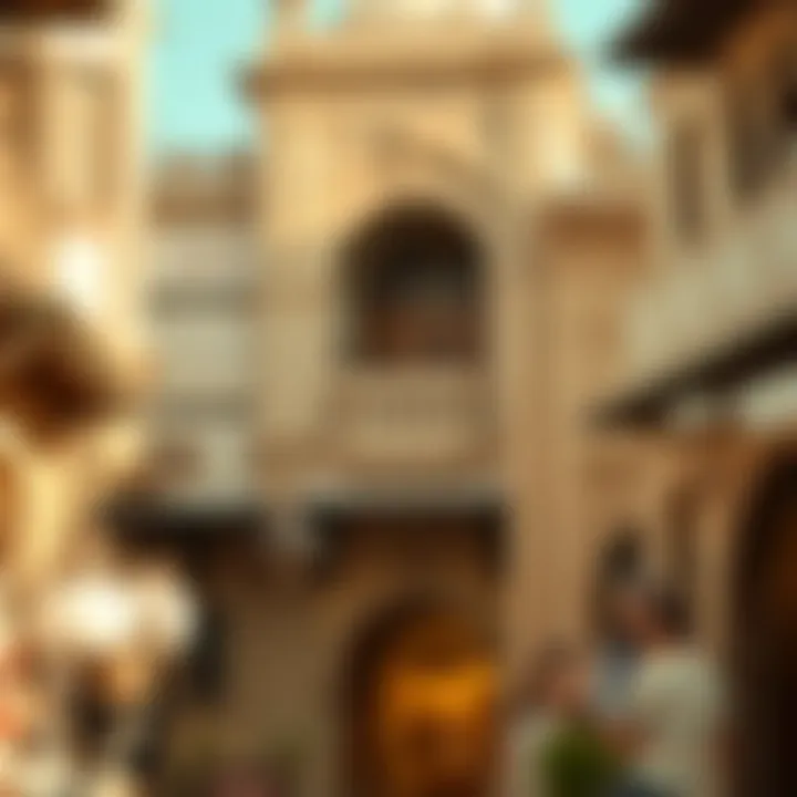 Architectural details of traditional souk buildings