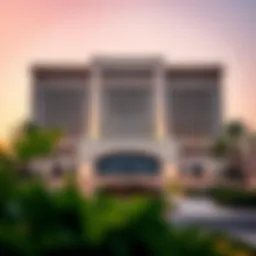 The stunning facade of the Two Seasons Hotel showcasing its architectural elegance