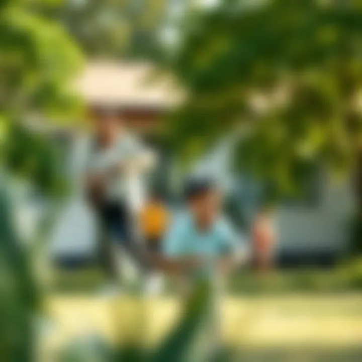 Families enjoying recreational activities in Union Garden