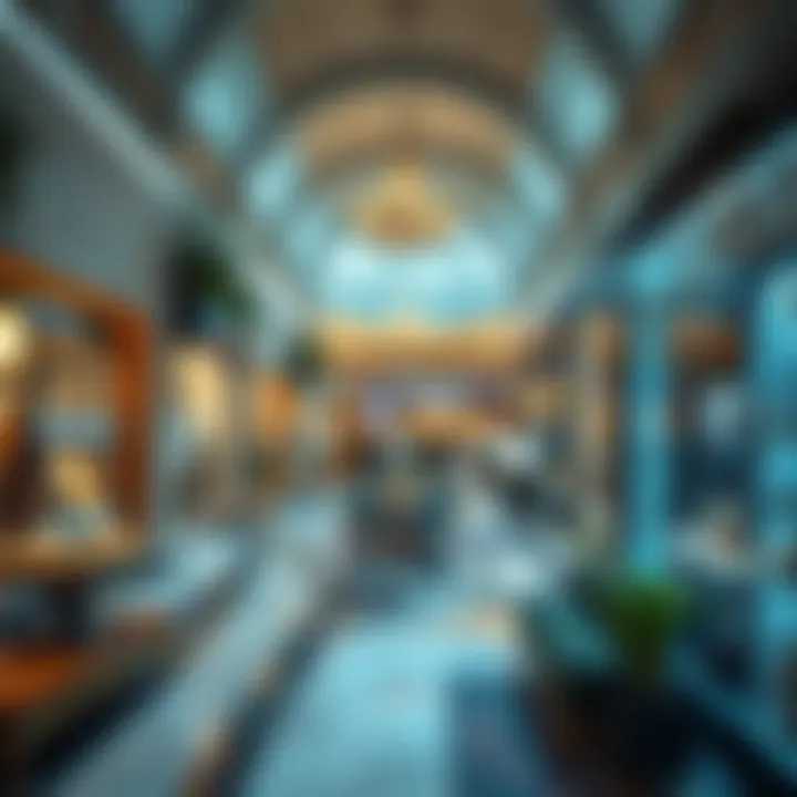 An interior shot of WTC Souk highlighting the luxurious shopping experience