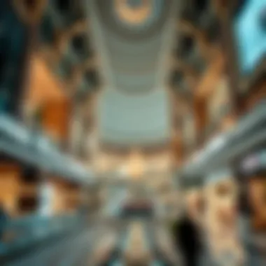 Opulence of Dubai Shopping Malls Luxurious shopping mall interior with elegant design