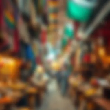 Vibrant Souk Experience Traditional souk with vibrant textiles and spices