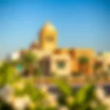 A picturesque view of Umm Al Sheif showcasing its unique architectural blend