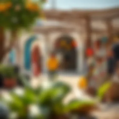 A vibrant community scene in Umm Al Sheif illustrating local life and culture