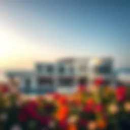 Breathtaking view of a luxurious villa by the beach in Dubai