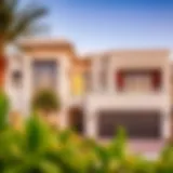 Luxury villa exterior in Al Warqa, showcasing modern architecture