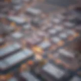 Aerial view of Al Quoz highlighting industrial spaces