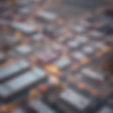 Aerial view of Al Quoz highlighting industrial spaces