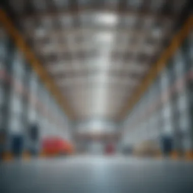 Logistics Features of a Modern Warehouse in Mussafah Interior layout of a modern warehouse highlighting logistics features