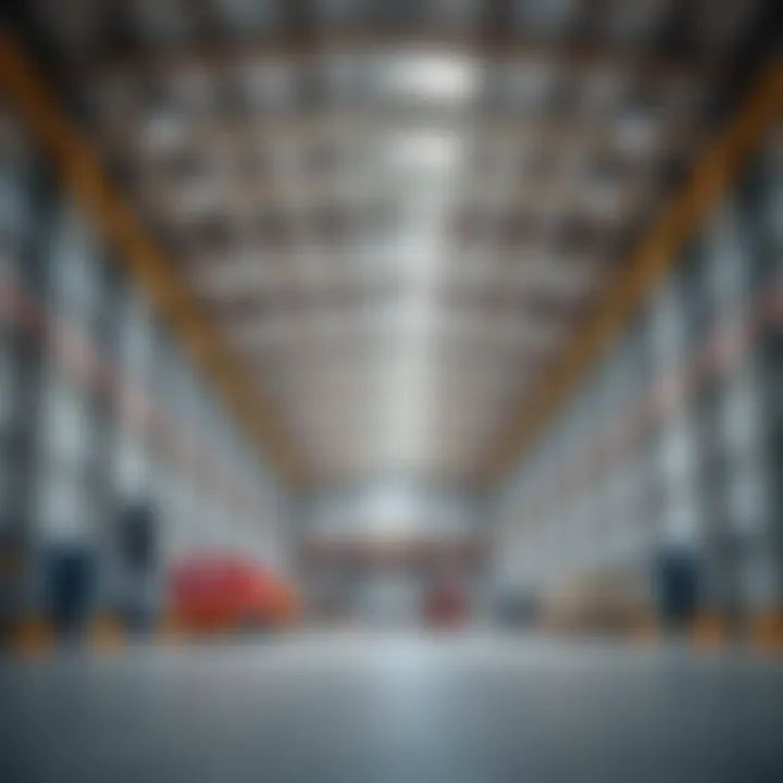 Logistics Features of a Modern Warehouse in Mussafah Interior layout of a modern warehouse highlighting logistics features