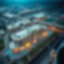 Aerial view of Al-Musharraf Mall showcasing its architecture and surroundings